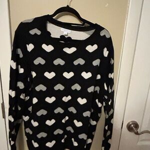 Heart Patterned Sweater